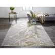 Feizy Aura 3563F Rug in Gray / Beige