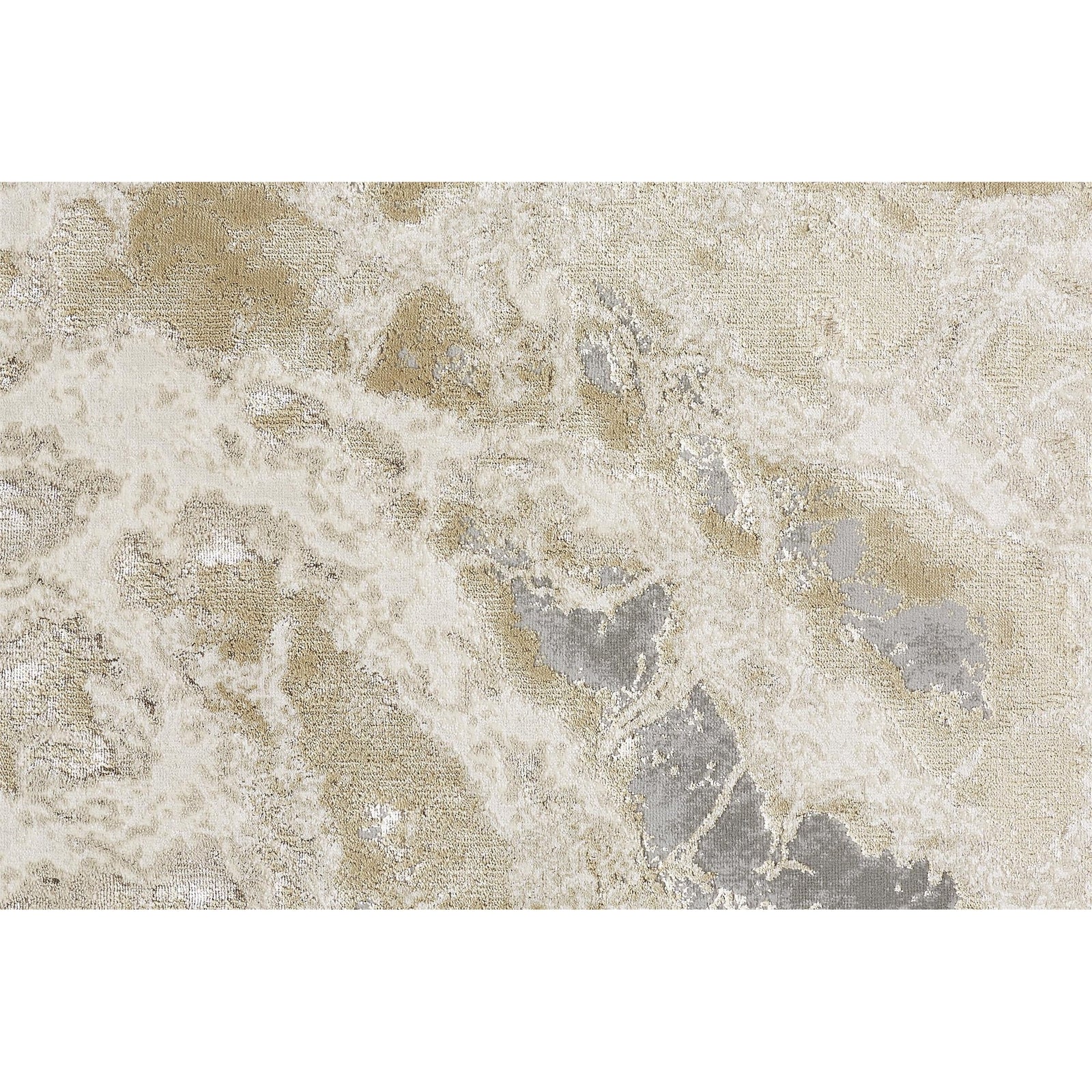 Feizy Aura 3563F Rug in Gray / Beige