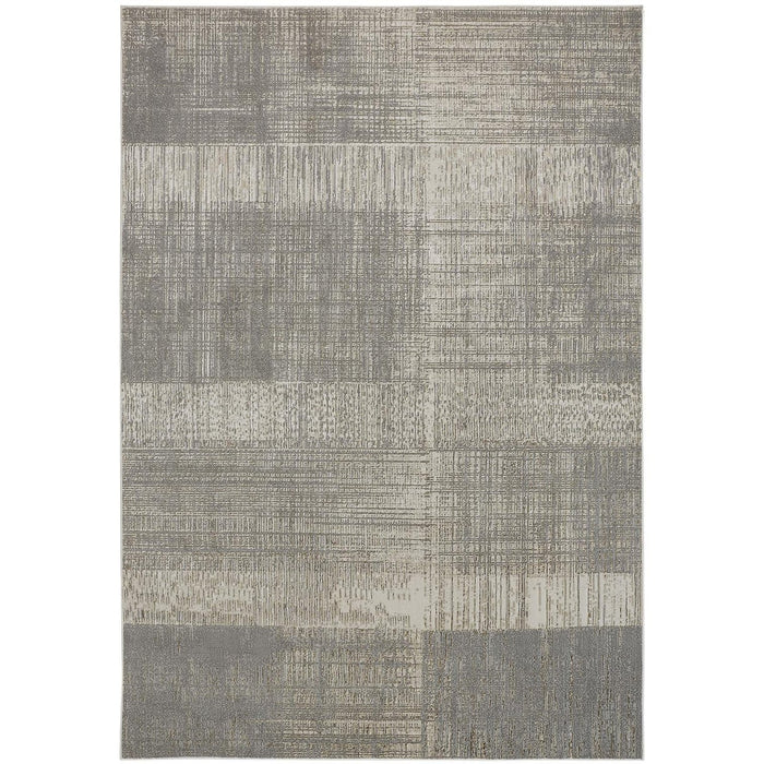 Feizy Aura 3736F Rug in Gray / Beige