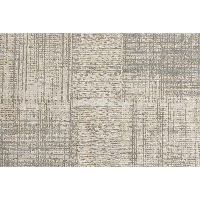 Feizy Aura 3736F Rug in Gray / Beige