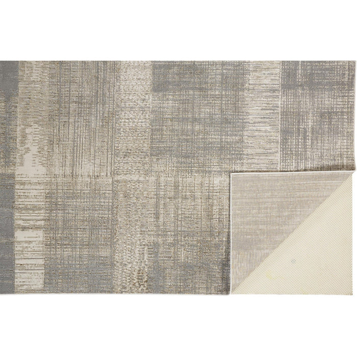 Feizy Aura 3736F Rug in Gray / Beige