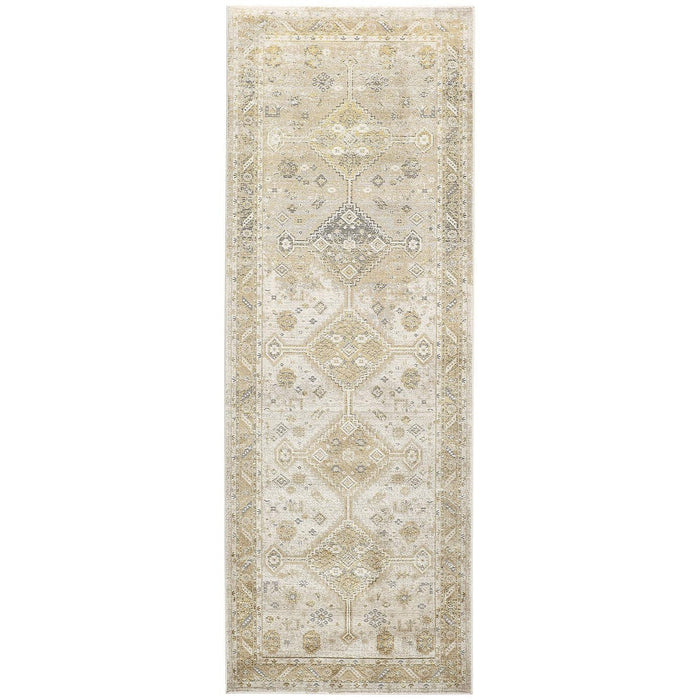 Feizy Aura 3738F Rug in Gold / Beige