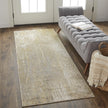 Feizy Aura 3739F Rug in Ivory / Gold