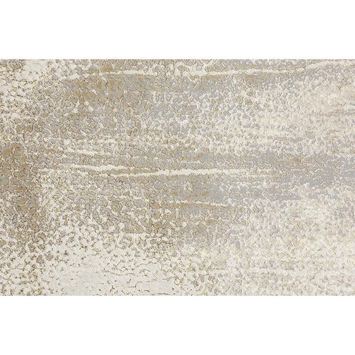 Feizy Aura 3739F Rug in Ivory / Gold