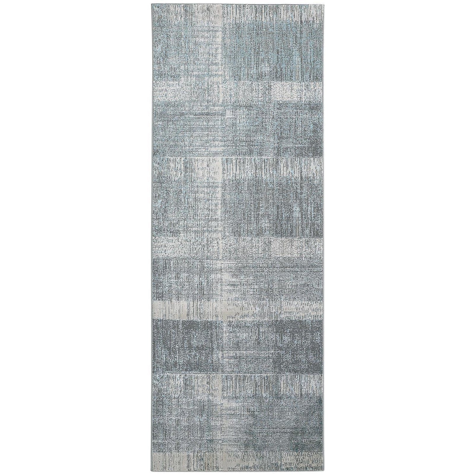 Feizy Azure 3413F Rug in Silver / Teal