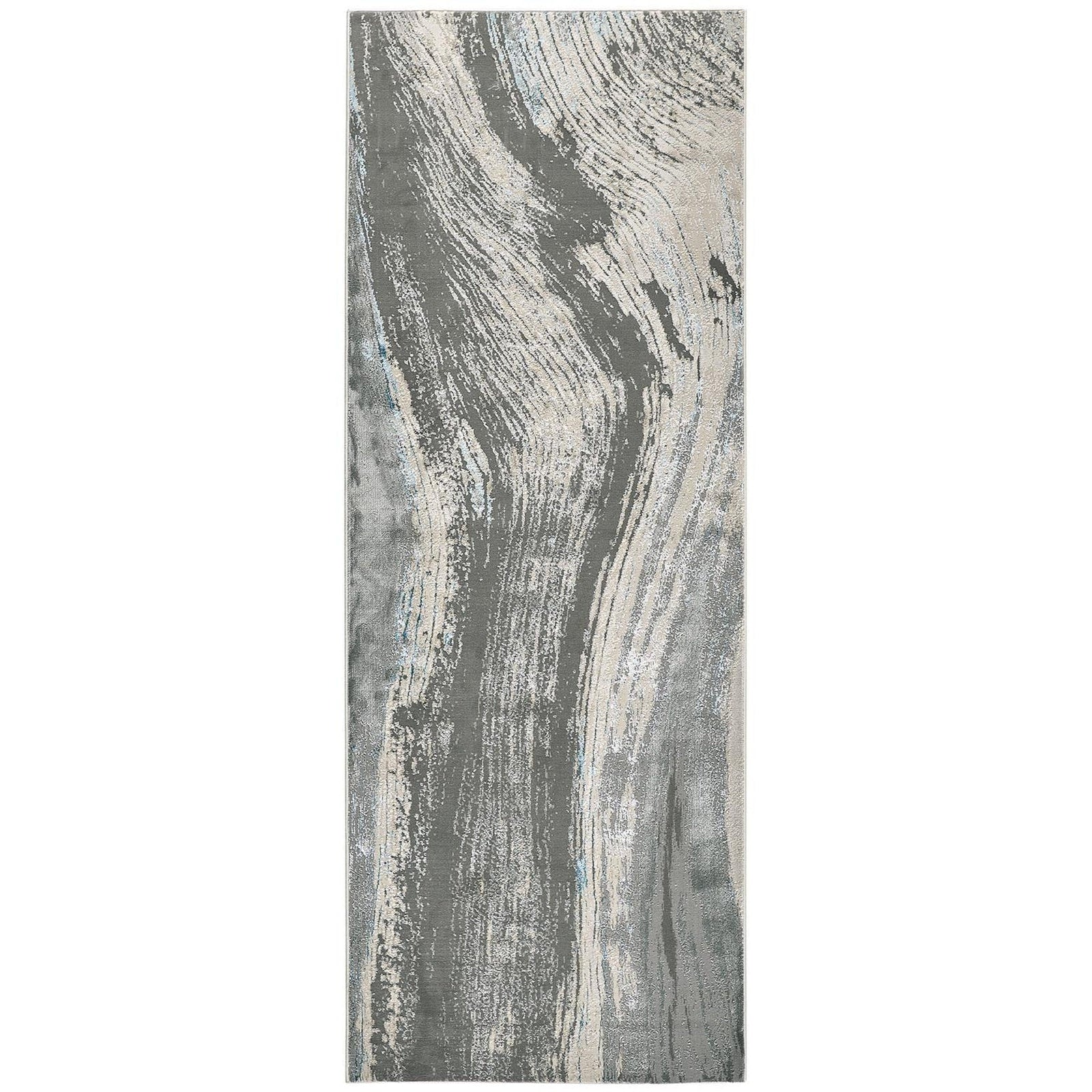 Feizy Azure 3524F Rug in Silver / Teal