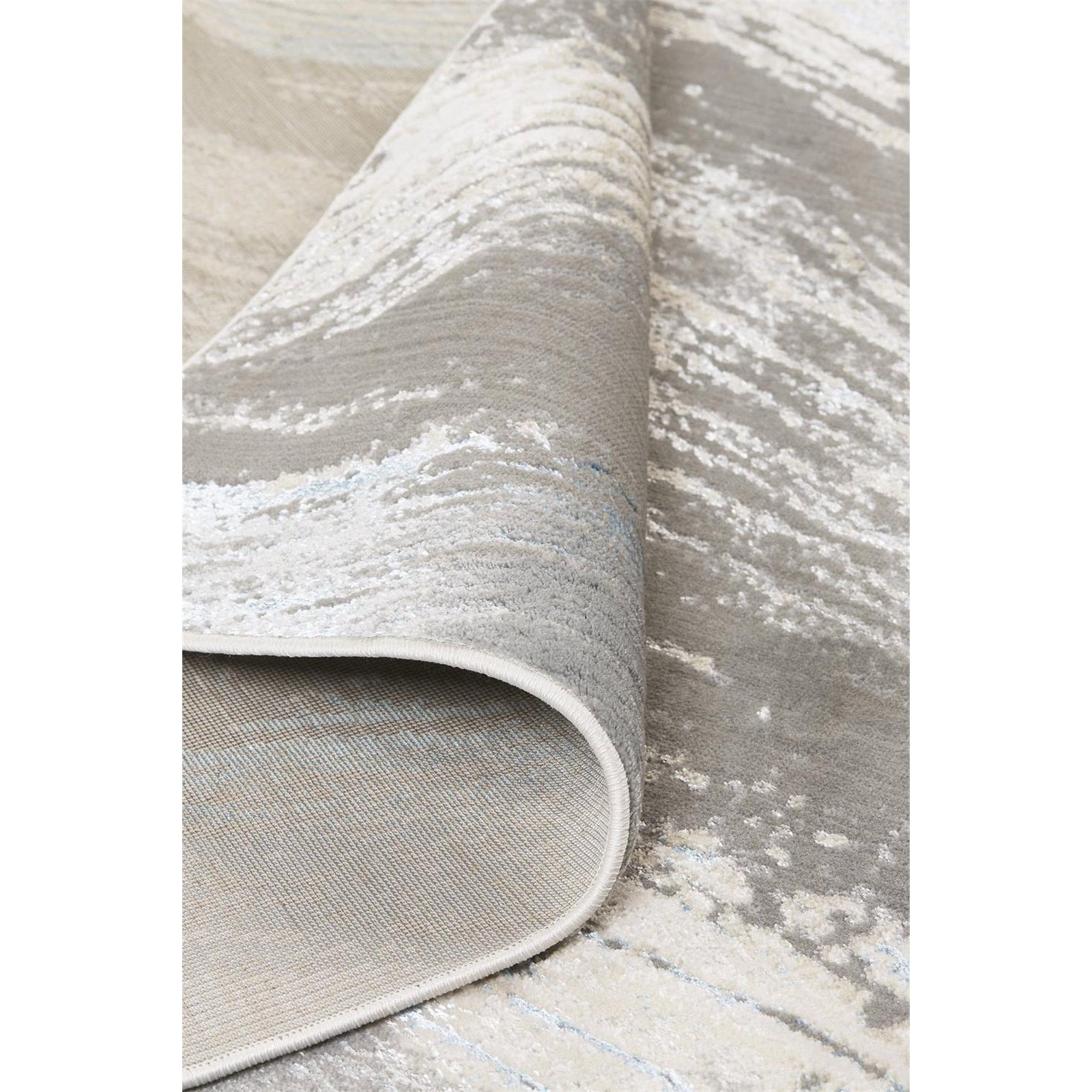 Feizy Azure 3524F Rug in Silver / Teal