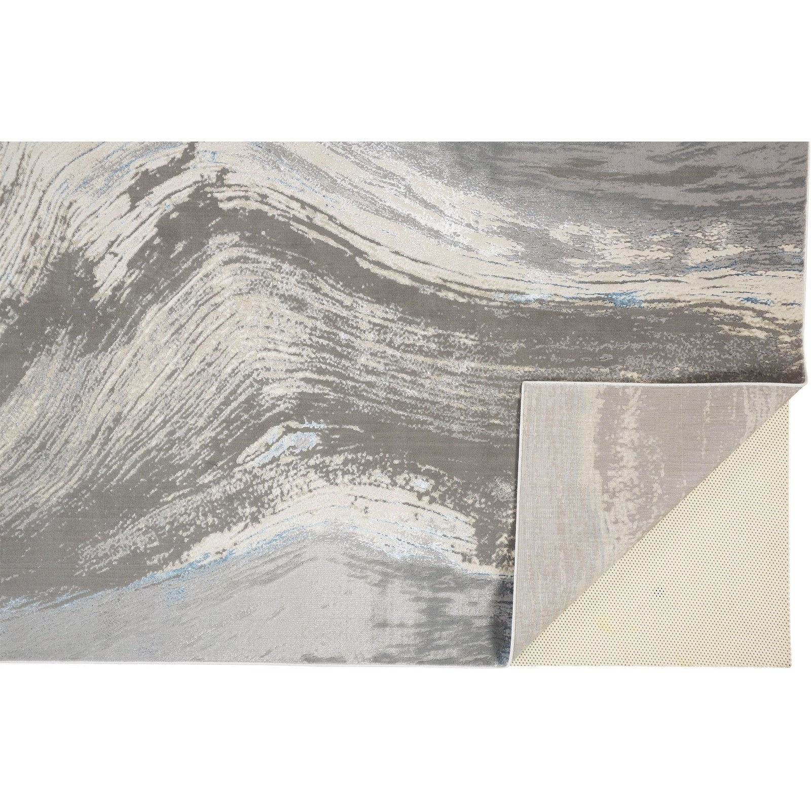 Feizy Azure 3524F Rug in Silver / Teal