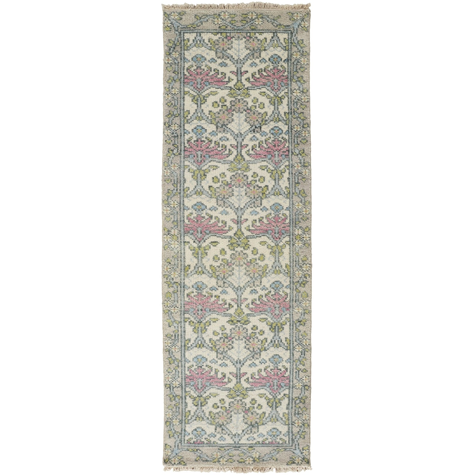 Feizy Beall 6714F Rug in Gray / Pink