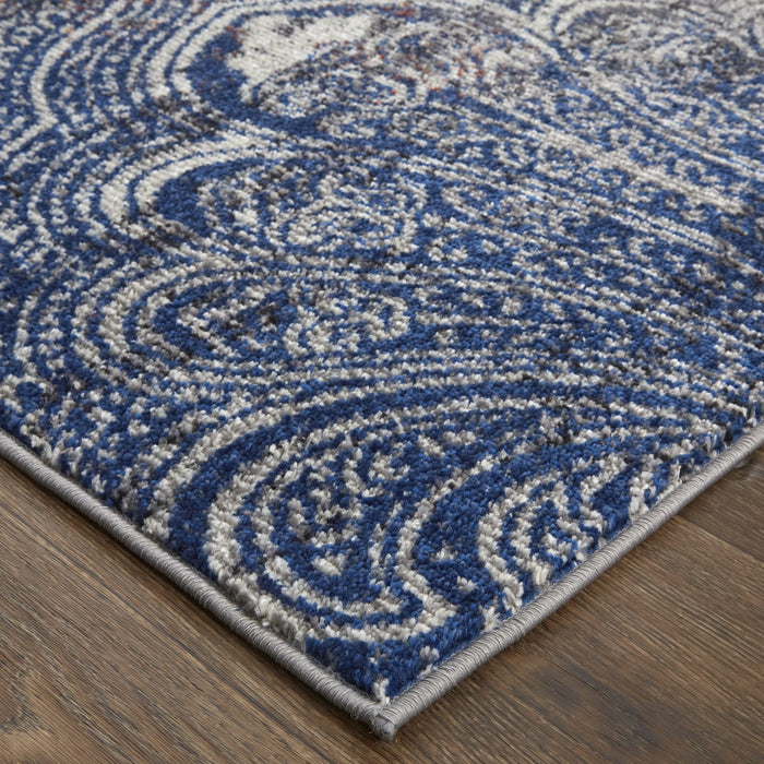 Feizy Bellini I39CV Rug in Blue / Gray