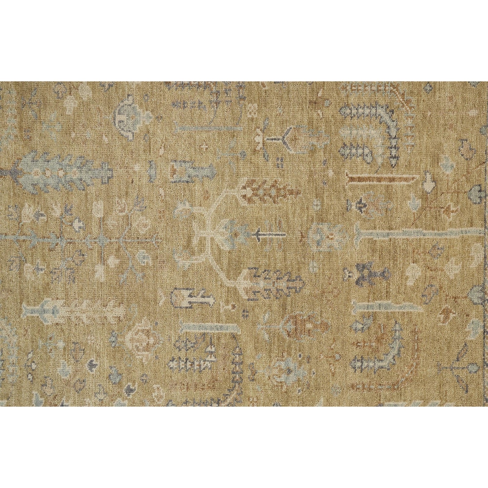 Feizy Carrington 6501F Rug in Gold / Light Blue