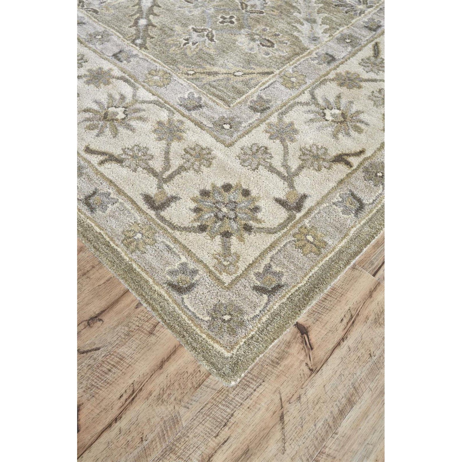 Feizy Eaton 8424F Rug in Sage