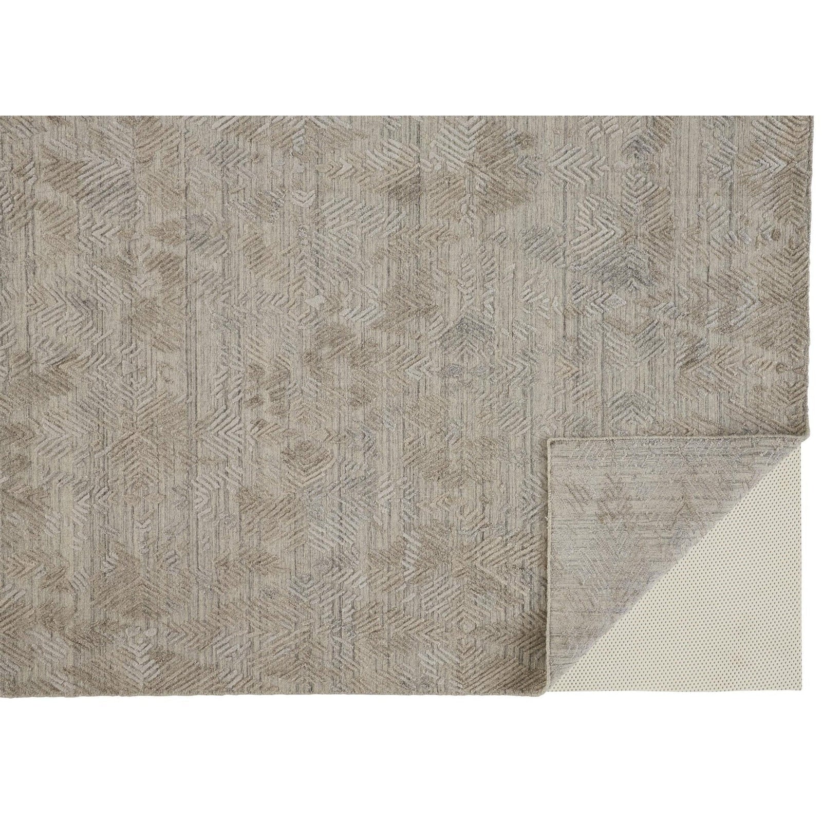 Feizy Elias 6718F Rug in Gray / Taupe