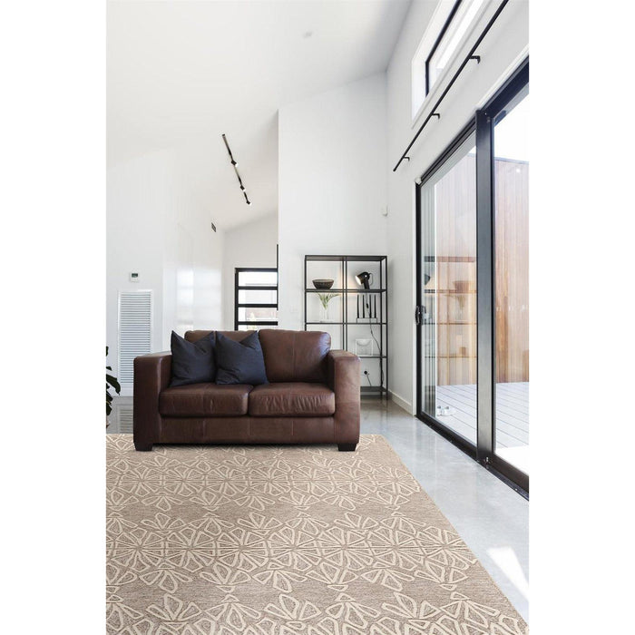 Feizy Enzo 8735F Rug in Ivory/Taupe