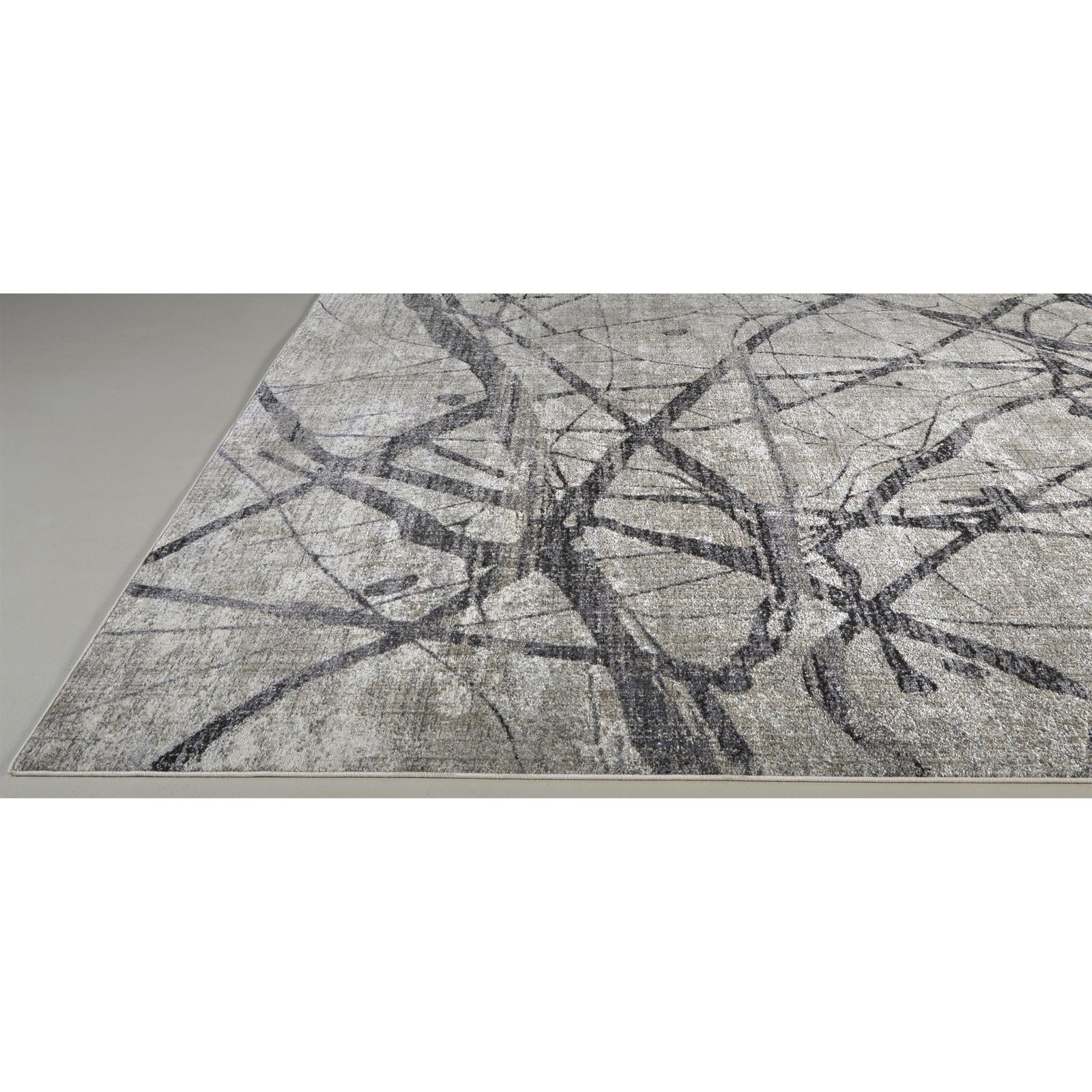 Feizy Kano 3877F Rug in Charcoal/Gray