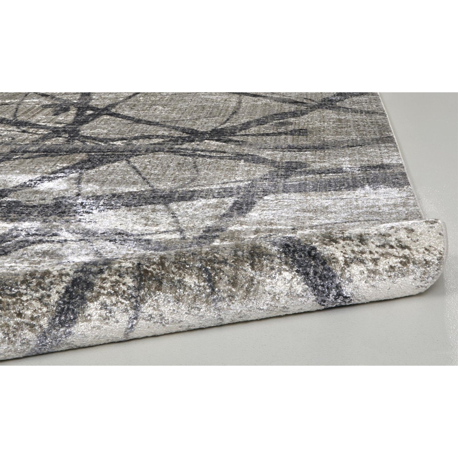 Feizy Kano 3877F Rug in Charcoal/Gray