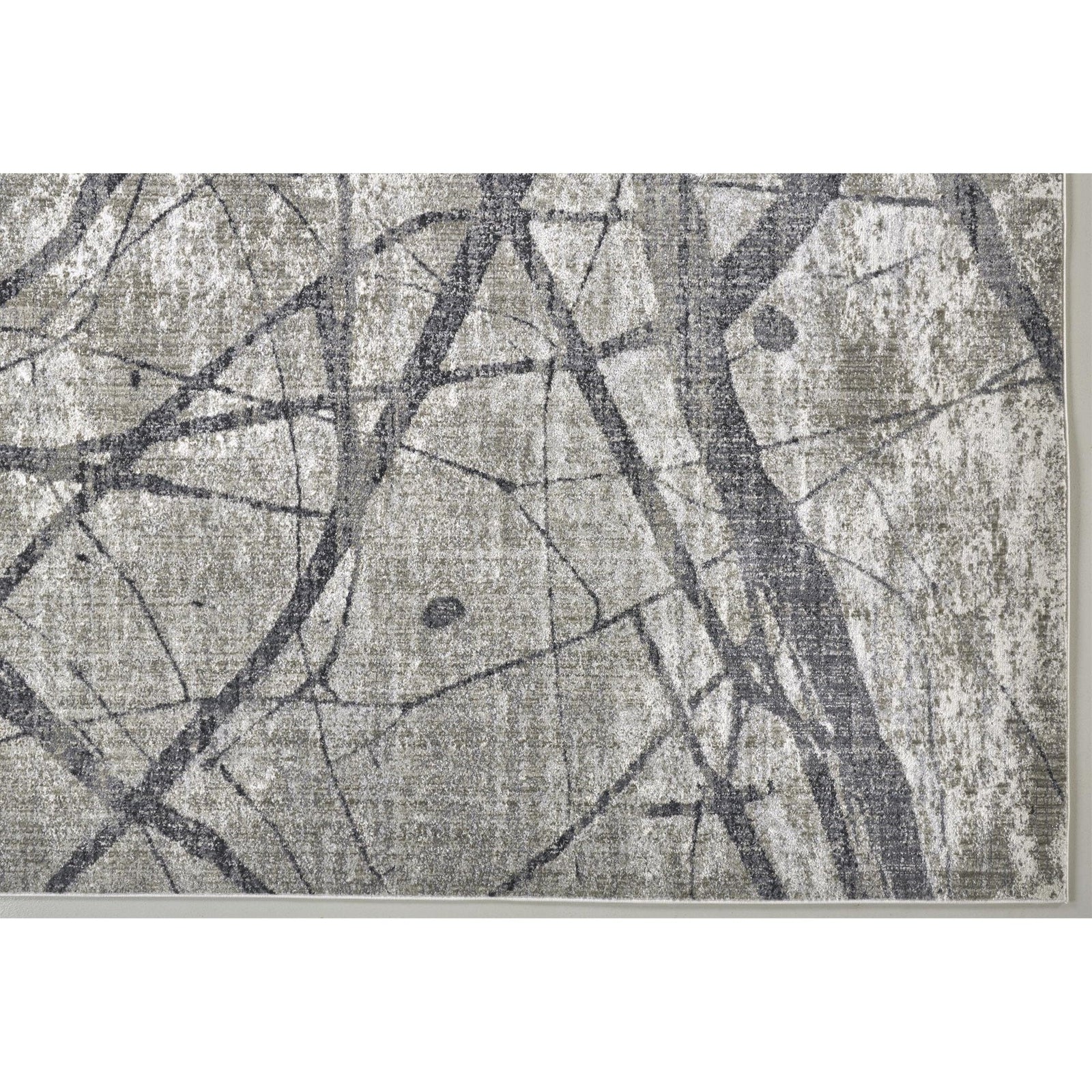 Feizy Kano 3877F Rug in Charcoal/Gray
