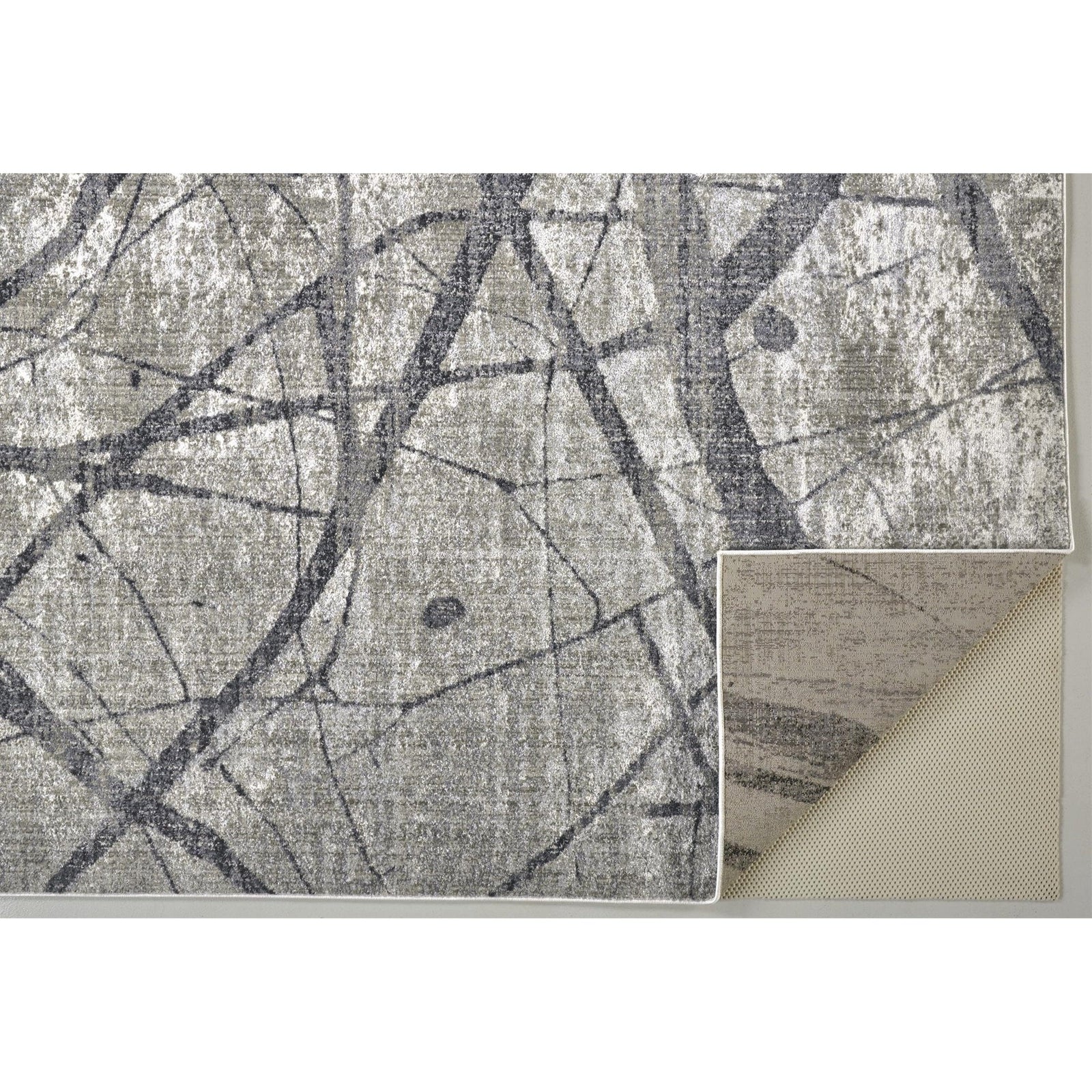 Feizy Kano 3877F Rug in Charcoal/Gray
