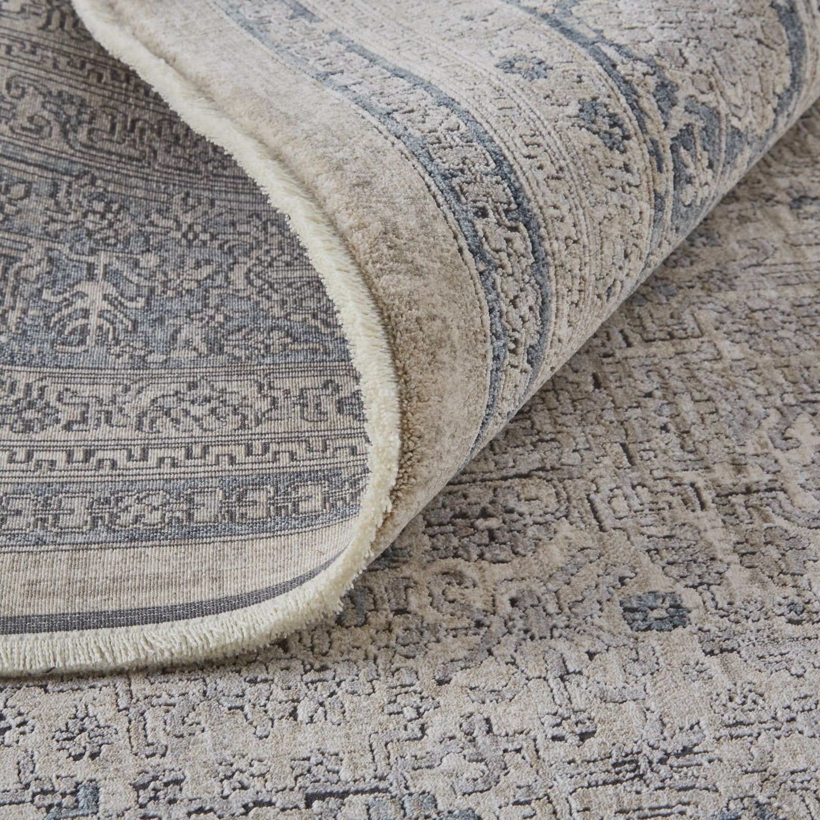 Feizy Marquette 3775F Rug in Gray / Blue
