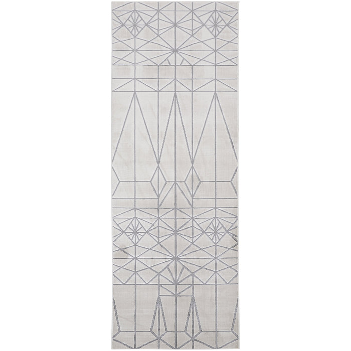 Feizy Micah 3045F Rug in Ivory / Silver