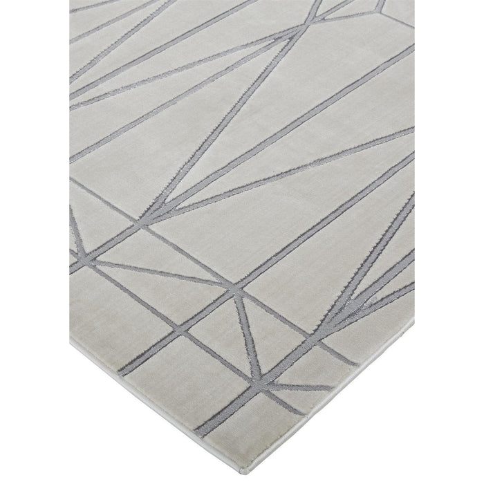 Feizy Micah 3045F Rug in Ivory / Silver