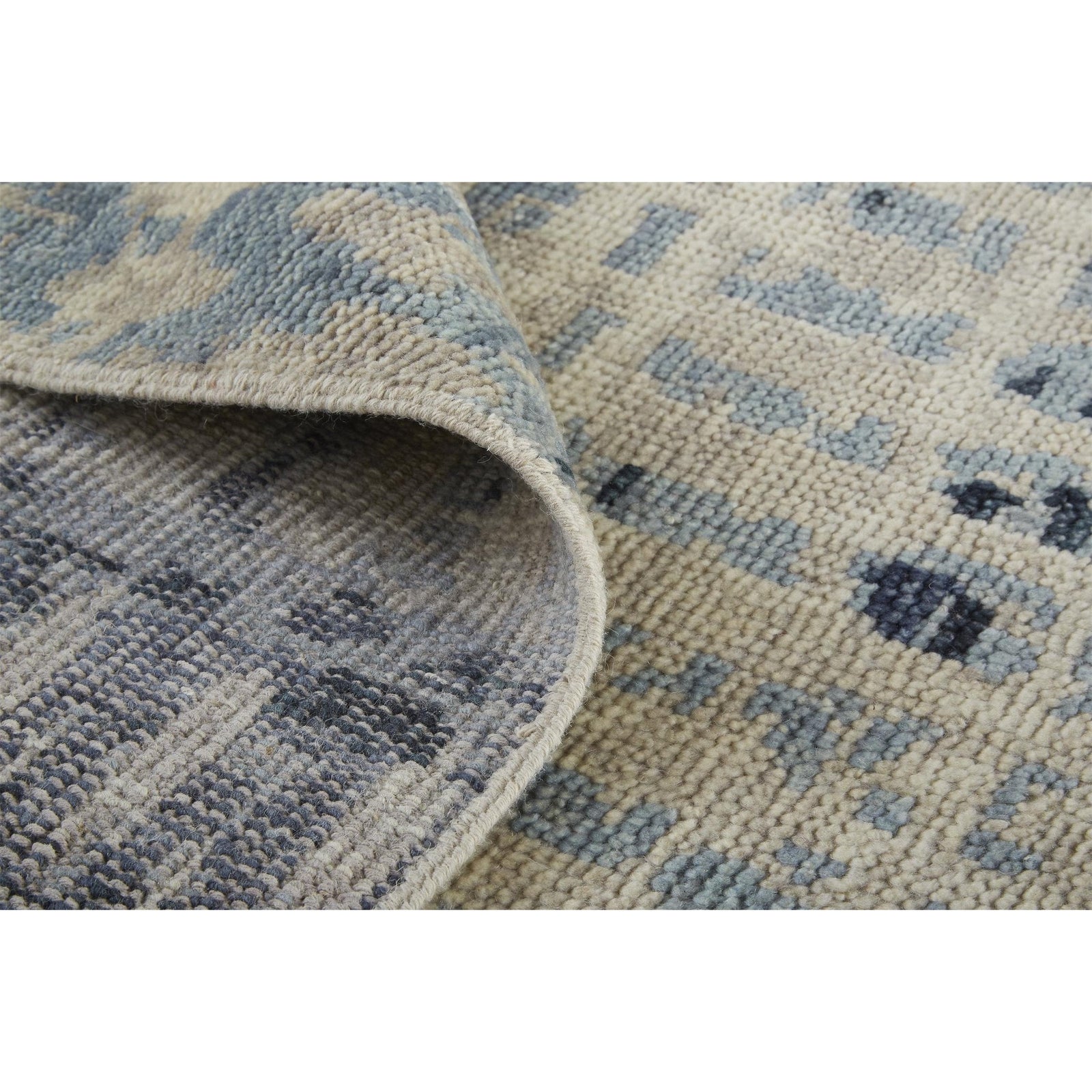Feizy Palomar 6631F Rug in Tan / Blue