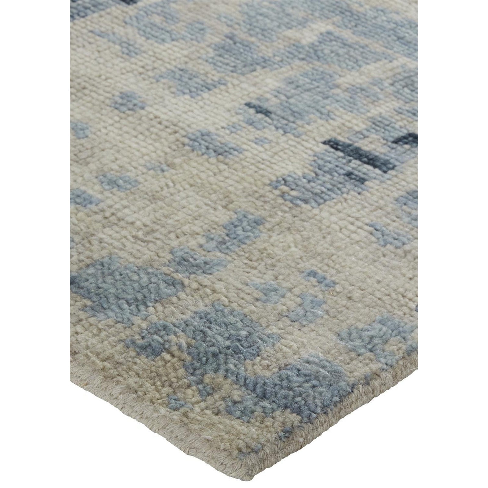 Feizy Palomar 6631F Rug in Tan / Blue