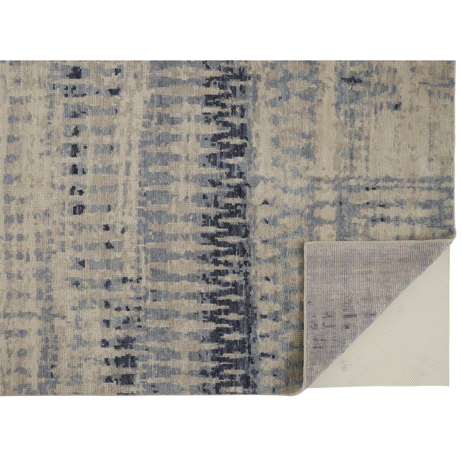 Feizy Palomar 6631F Rug in Tan / Blue