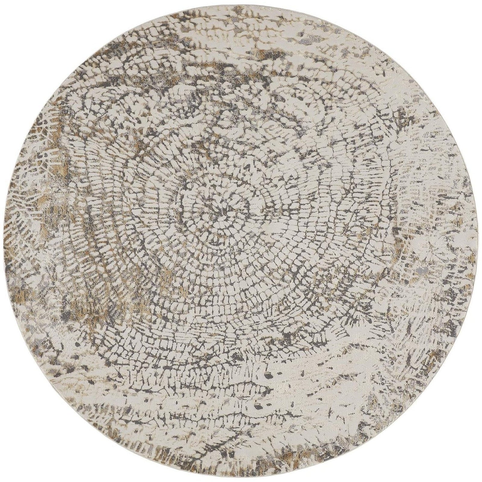 Feizy Parker 3702F Rug in Ivory / Gray