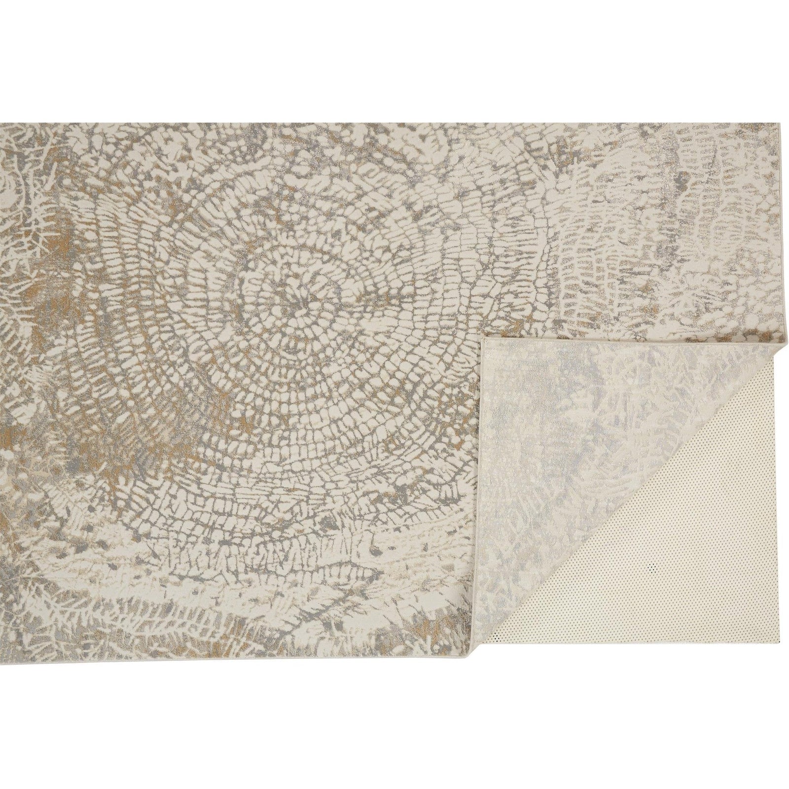 Feizy Parker 3702F Rug in Ivory / Gray