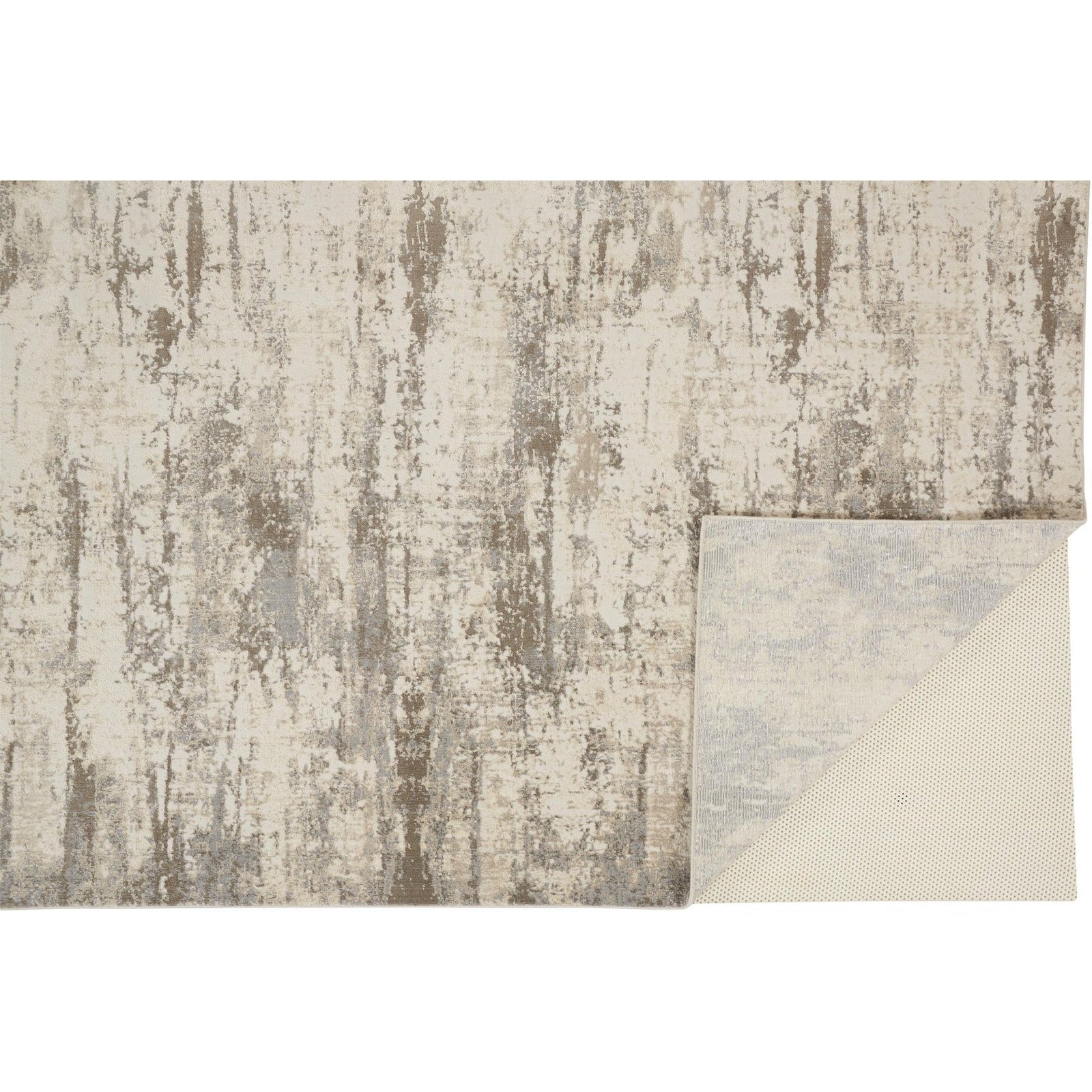 Feizy Parker 3719F Rug in Silver / Beige