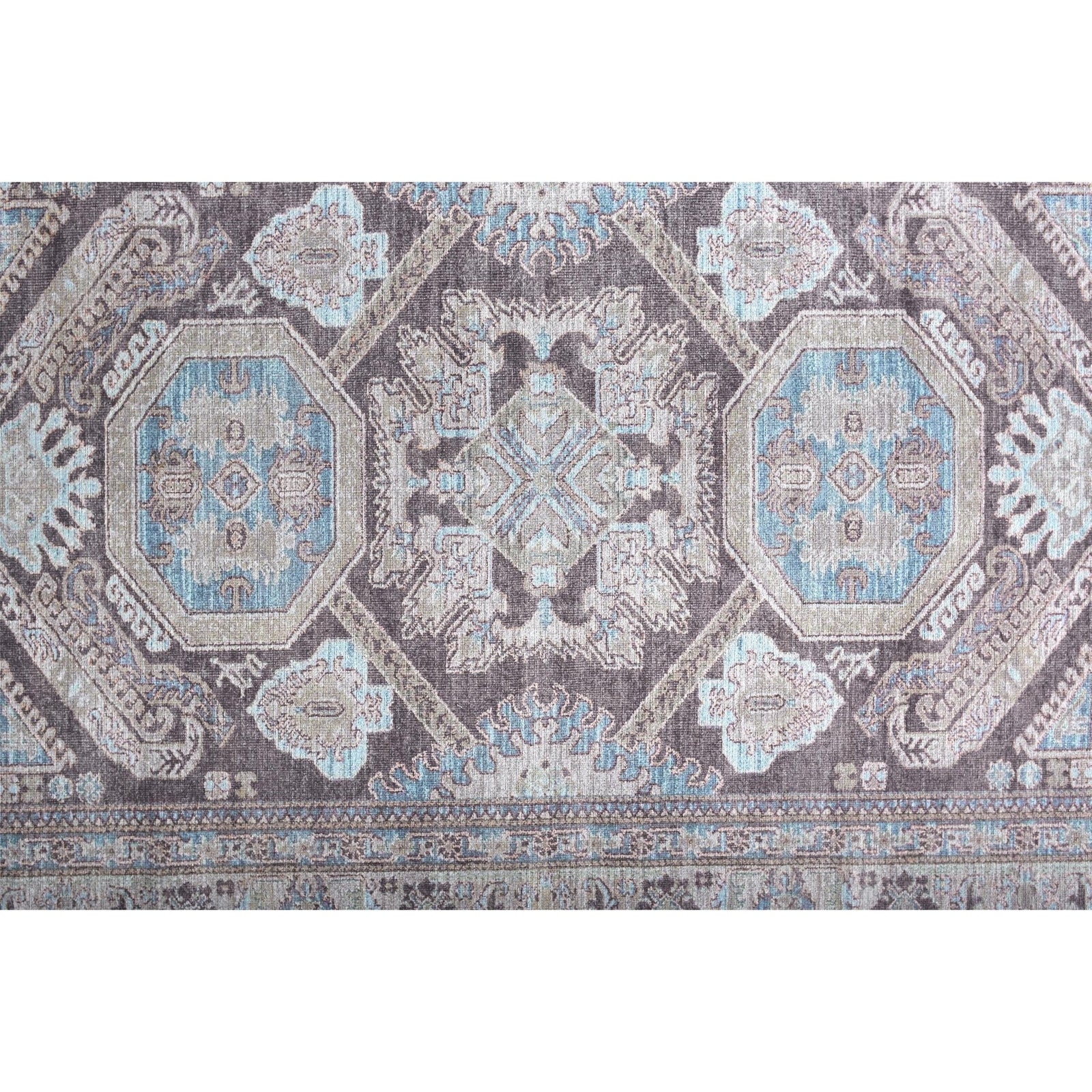 Feizy Percy 39AGF Rug in Gray / Blue