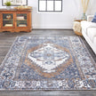 Feizy Percy 39AIF Rug in Blue / Brown