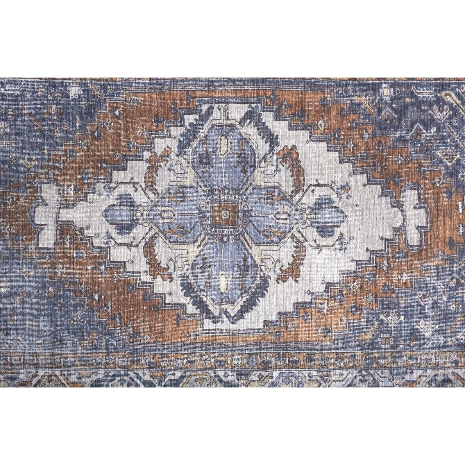 Feizy Percy 39AIF Rug in Blue / Brown