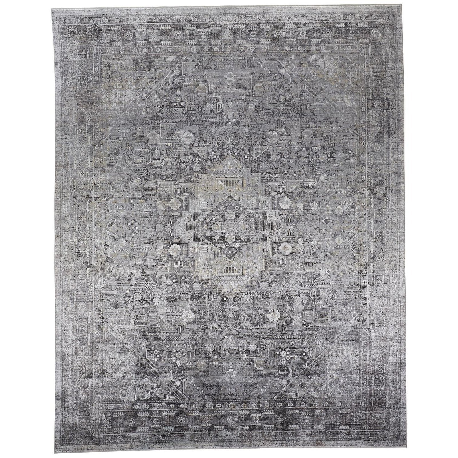 Feizy Sarrant 3966F Rug in Gray