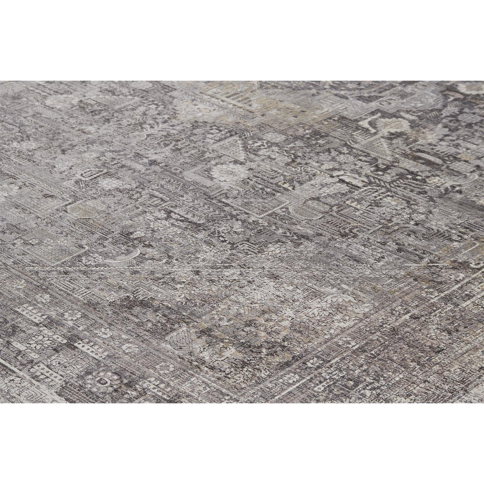 Feizy Sarrant 3966F Rug in Gray