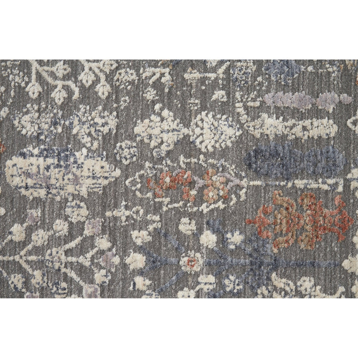 Feizy Thackery 39D1F Rug in Gray / Red