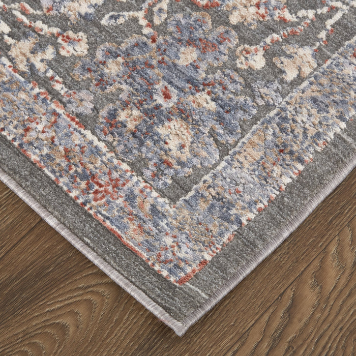 Feizy Thackery 39D2F Rug in Charcoal / Multi