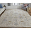 Feizy Wendover 6841F Rug in Tan / Blue