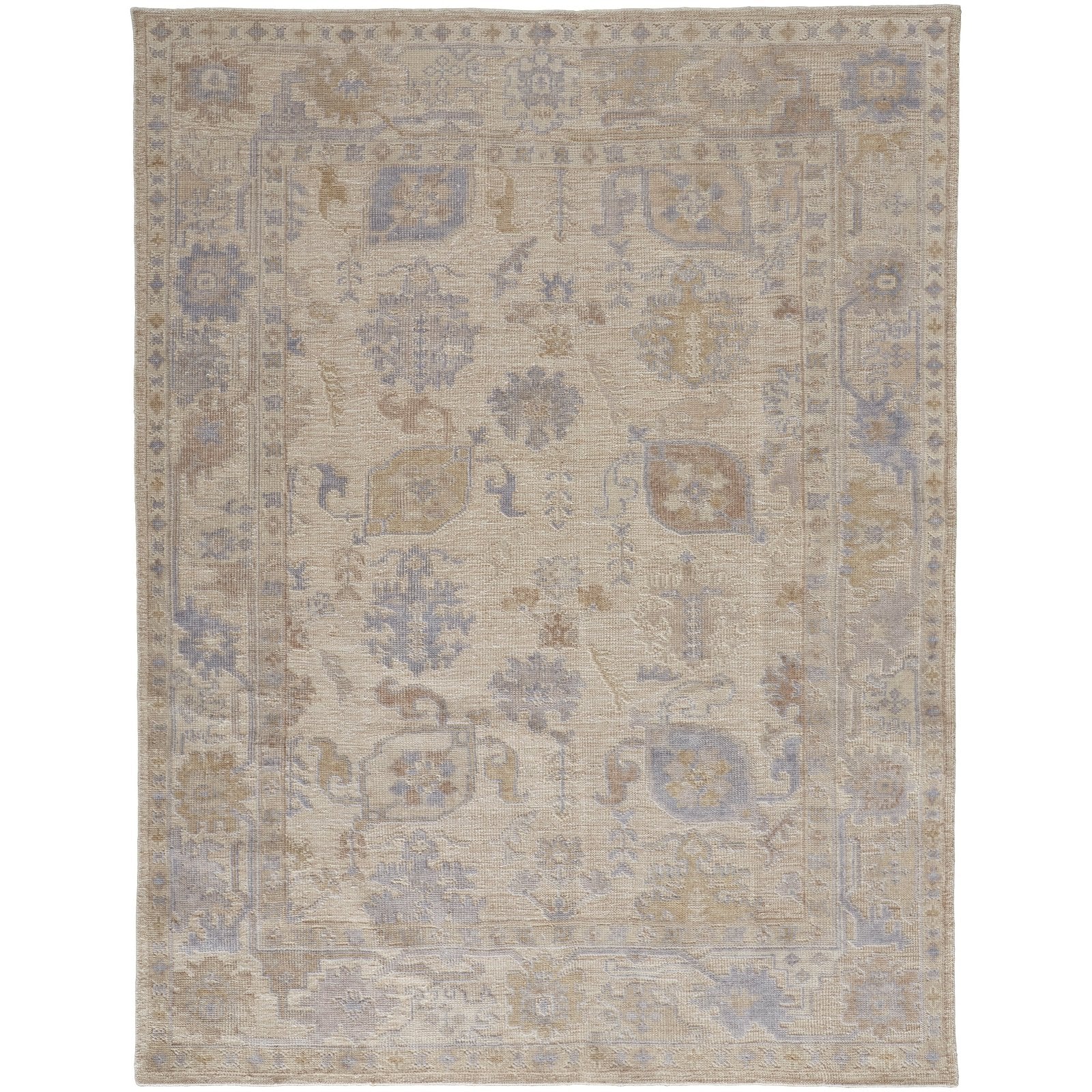 Feizy Wendover 6862F Rug in Tan / Blue