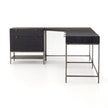 Four Hands Trey L-Shaped Desk System With Filing Cabinet