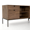 Four Hands Trey L-Shaped Desk System With Filing Credenza