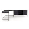 Four Hands Trey L-Shaped Desk System With Filing Credenza