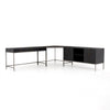 Four Hands Trey L-Shaped Desk System With Filing Credenza