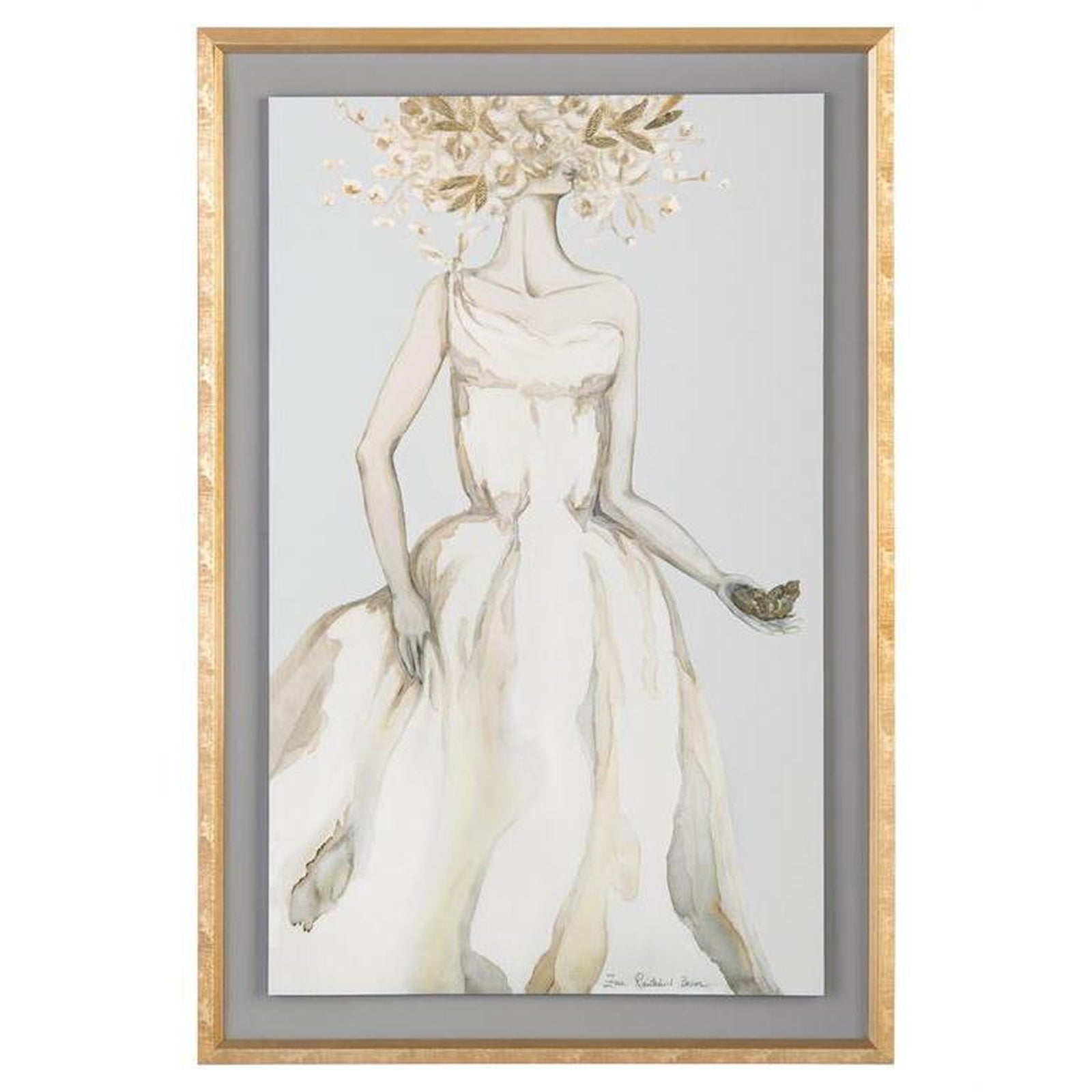 John Richard Zana Brown'S Golden Femme Wall Art