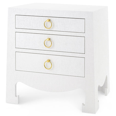 Villa & House Jacqui Grasscloth 3-Drawer Side Table by Bungalow 5