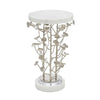 John Richard Marble And Brushed Nickel Branch Martini Table