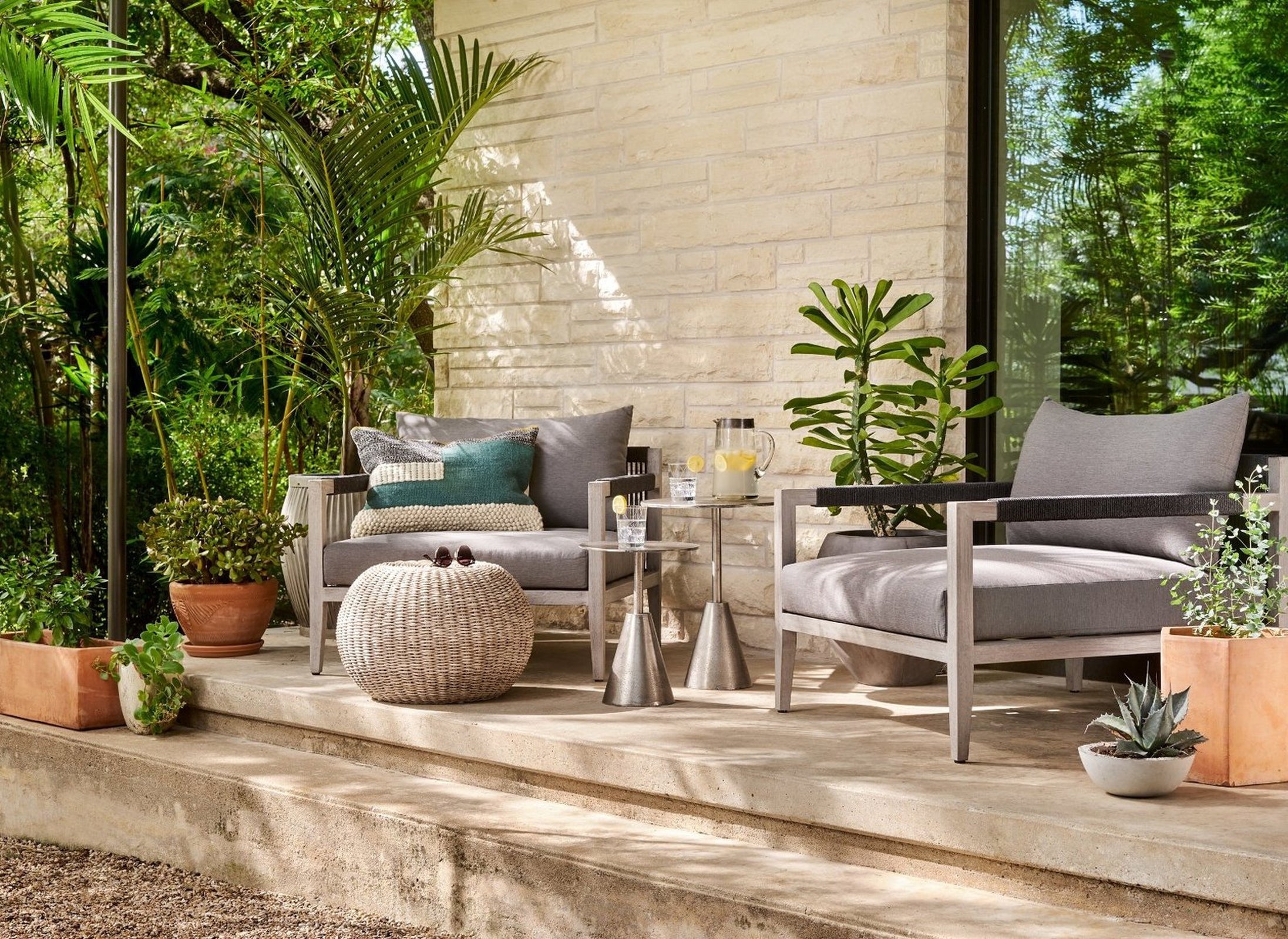 Four Hands Phoenix Outdoor Accent Stool