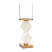 John Richard Double Alicia In Alabaster Candleholder