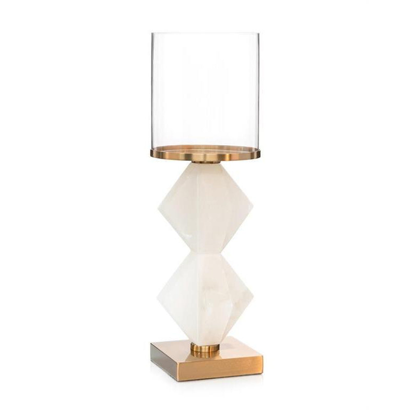 John Richard Double Alicia In Alabaster Candleholder